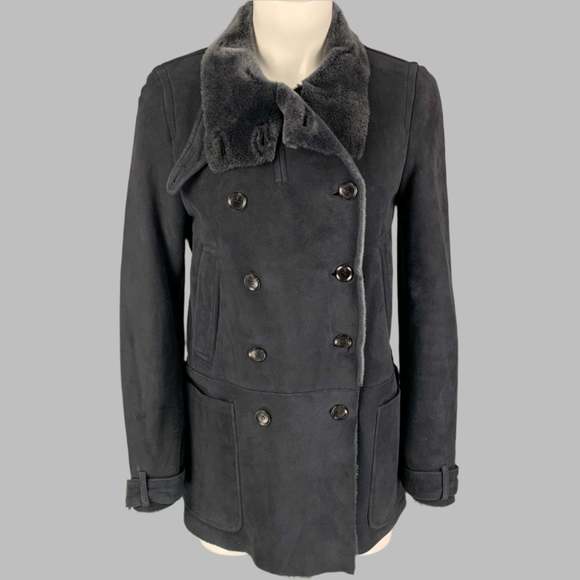 GUCCI Jackets & Blazers - GUCCI by Tom Ford Grey Shearling Double Breasted Coat